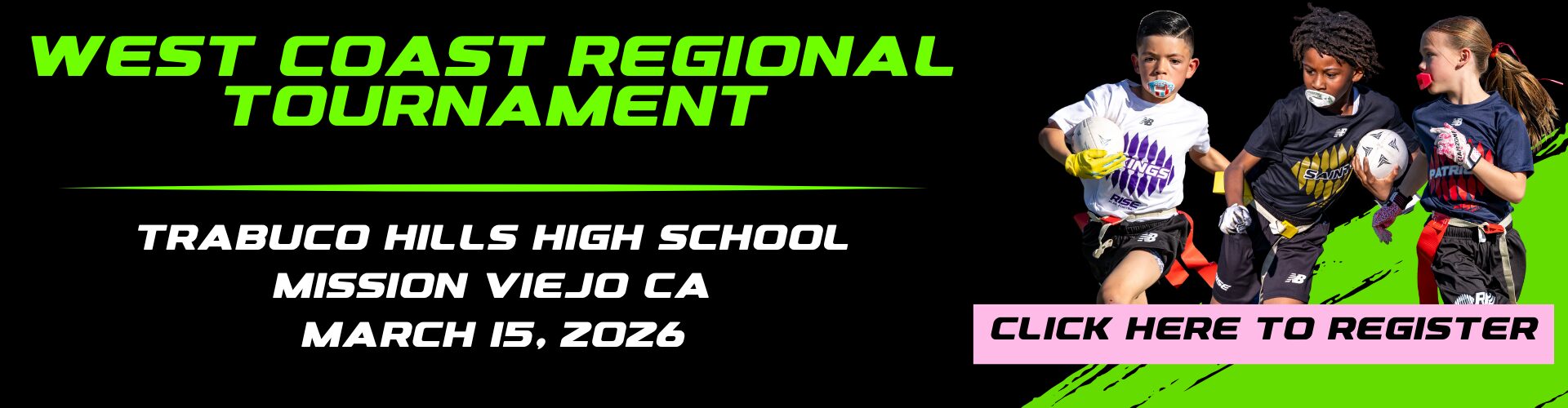 Youth soccer players promoting West Coast tournament